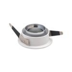Marco Empotrable Antideslumbrante Circular Ø90 mm de 36 mm Blanco con interior plateado - Image 2