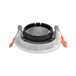 Marco Empotrable Antideslumbrante Circular Ø89 mm de 32 mm Blanco con interior plateado - Image 3