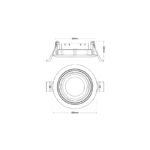 Marco Empotrable Antideslumbrante Circular Ø89 mm de 32 mm Blanco con interior plateado - Image 4
