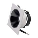 Marco Empotrable Antideslumbrante Cuadrado 93 × 93 mm de 56 mm Blanco con interior negro - Image 2