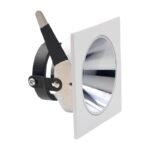 Marco Empotrable Antideslumbrante Cuadrado 93 × 93 mm de 56 mm Blanco con interior plateado - Image 2