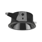 Marco Empotrable Antideslumbrante Circular Ø70 mm de 30 mm Negro con interior plateado