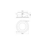 Marco Empotrable Antideslumbrante Circular Ø70 mm de 30 mm Blanco con interior plateado - Image 2